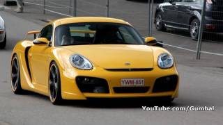 Porsche Cayman Techart GT Widebody 1080p HD [upl. by Nilauqcaj]