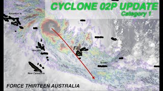 Strong Cyclone Will Impact Fiji Tomorrow Night  Storm Update Tropical Cyclone 02P [upl. by Attenra12]