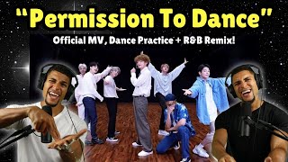 BTS  “PERMISSION TO DANCE” Official MV Reaction Dance Practice  RampB Remix 🫠 [upl. by Idahs]