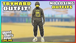 Easy Black Joggers Ripped Warped Shirt Glitch Tryhard Modded Outfit No Transfer GTA Online [upl. by Kalli250]