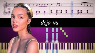 How to play Deja Vu by Olivia Rodrigo  ACCURATE Piano Part Tutorial [upl. by Ellicott372]