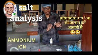 ammonium ion test NH4 I qualitative salt analysis neet [upl. by Ahseinat]