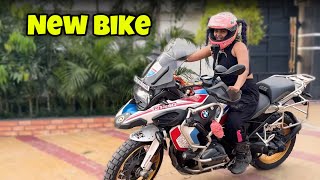 New Bike BMW R1250 GSA  RiderGirl Vishakha🇮🇳 [upl. by Remde]