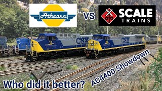 Athearn VS Scaletrains HO Scale GE AC4400 Comparison [upl. by Gwynne]