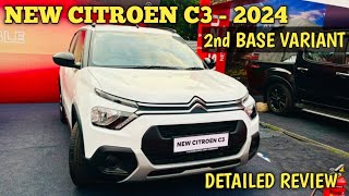 NEW CITROEN C3 2024  2nd BASE VARIANT  DETAILED REVIEW [upl. by Onafets]