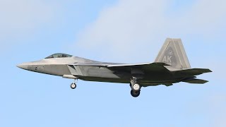 4K Plane Spotting Leeuwarden Air Base  USAF F22 Raptor  F35 Action DutchPlaneSpotter [upl. by Ann]