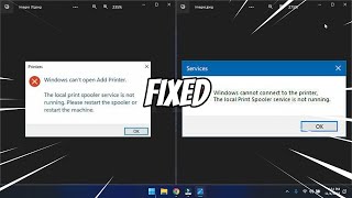 The Local Print Spooler Service is Not Runing FIXED [upl. by Ridglee]