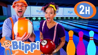 Blippi and Meekahs Bowling Ball Blast  Blippi Educational Videos for Kids [upl. by Aihsila]