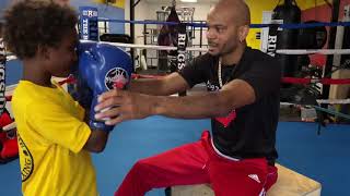 How To Teach Boxing To Any Child Age 23456 7 YearsThis Video We worked Stance Jab amp Defense [upl. by Lenuahs571]