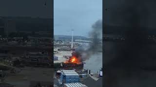 Multiple Explosions Near O2 Arena in London breakingnews [upl. by Nnaeoj]