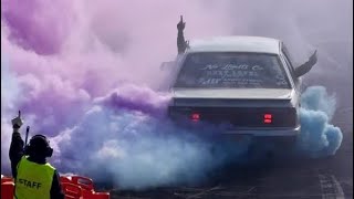 ZEROFS burnout car Dragway at the Bend EPIC tyreslashing skids 6724 [upl. by Severn420]