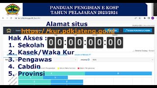 Cara Input Struktur Kurikulum KOSP di kurpdkjatenggoid [upl. by Nuaj892]