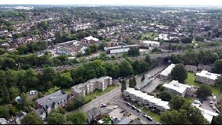 Exploring the town of Harpenden by the drone [upl. by Ahsikahs]