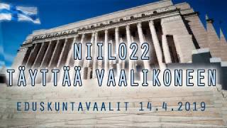 niilo22 täyttää vaalikoneen Eduskuntavaalit 2019 [upl. by Etnoek]