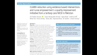 Journal Club September 2024  CLABSI reduction using evidence based interventions [upl. by Noletta30]