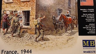 France 1944 135 Master box Kit reviewUnboxing [upl. by Atinrev115]