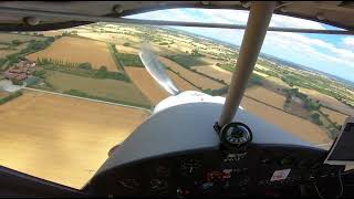 Approach and crosswind landing at Monewden Airfield in a C42 microlight [upl. by Urbano]