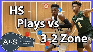 High School Basketball Plays vs 32 Zone Defense [upl. by Ana]