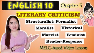 Critique a Literary Selection  Literary Approaches  GRADE 10  MELCbased VIDEO LESSON  QUARTER3 [upl. by Prudence96]