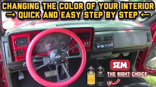 How To Change Interior Color Of A Car Or Truck With SEM Color Coat Paint Dye OBS CHEVROLET SILVERADO [upl. by Paulson]