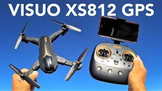 TIANQU VISUO XS812 GPS 5G WiFi FPV Foldable RC Quadcopter RTF [upl. by Okir609]