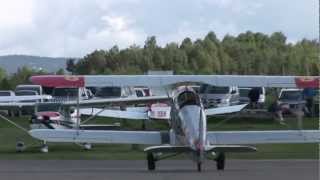 Bucker Jungmann Practicing at Kjeller airfield Norway [upl. by Megargee]