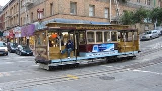 USA California San Francisco Cable Cars Mason Street Kalifornien in HD [upl. by Adelaida]