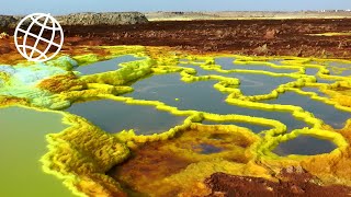 The Unearthly Scenery of Dallol Danakil Depression Ethiopia Amazing Places [upl. by Newton]