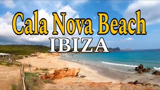 Cala Nova Beach walk tour Amazingly beautiful beach in Ibiza After summer footage [upl. by Ttehr602]