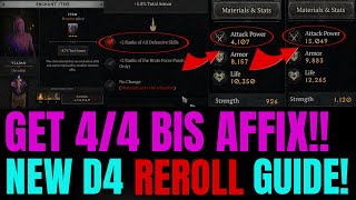 Diablo 4 NEW OCCULTIST AFFIX REROLLING GUIDE Save So Much Gold This Way [upl. by Anaujnas]