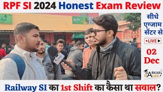 RPF SI Exams Review Today🔥 जानिए कैसा रहा Railway SubInspector CBT1 2 December का exam [upl. by Assenaj]