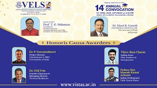 14th ANNUAL CONVOCATION AT VELS UNIVERSITY PALLAVARAM CHENNAI AT 400 PM [upl. by Nodnalb]