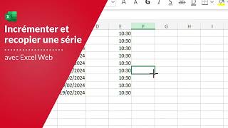 Excel  Incrémenter et recopier une série [upl. by Ahsennek]