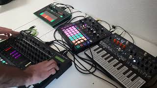 Hard Techno Live Dawless Jam  Arturia Microfreak  TR8S  TB3  Novation Circuit [upl. by Dennis404]