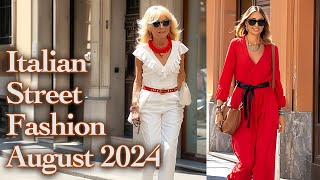 Unique street style in Milan The latest Italian Street Fashion August 2024 Italian Fashion VLOG [upl. by Balmuth111]