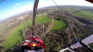 Atlanta Sport Flying Trike in 30mph wind Simulated engine failures Cross wind landing [upl. by Iadam]