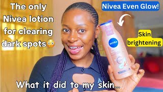 The only Nivea lotion that brightens skin amp fades dark spots Nivea radiant and beauty even glow [upl. by Burkley]