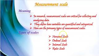 measurement scale [upl. by Eyllek420]