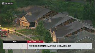 Tornado Ravages Elgin Several Homes In Ruins [upl. by Lance]