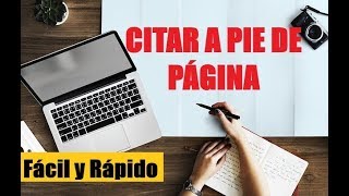 Cómo CITAR A PIE DE PÁGINA  Muestro EJEMPLO en uso de Ibidem Idem etc [upl. by Nerha]