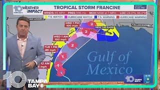 Tracking the Tropics Tropical Storm Francine expected to become a hurricane before likely Louisiana [upl. by Adlev672]