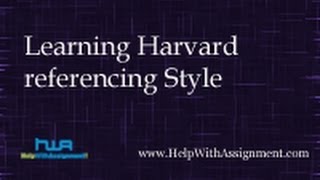 Learning Harvard referencing Style [upl. by Craddock64]