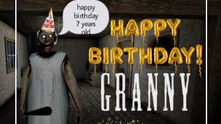 Granny happy birthday 7 years old sewer escape  Full Gameplay [upl. by Stilla]