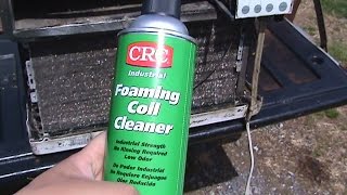 CRC FOAMING COIL CLEANER VS VERY NASTY AC COIL [upl. by Octavia]