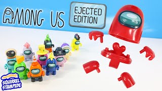 Among Us Ejected Edition Articulated Mini Action Figures Assemble the Crewmate Review [upl. by Levitus]