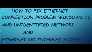 how to fix ethernet connection problem windows 10 2020 [upl. by Sioled]