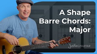 A Shape Major Barre Chords on Guitar my best tricks and exercises [upl. by Ettezil]