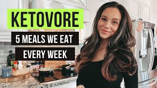 5 Easy KETOVORE meals we eat every week [upl. by Nyrak]