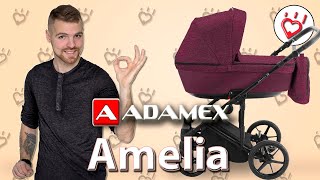 Adamex Amelia коляска 2 в 1 Видео обзор детская коляска Адамекс Амелия alisauacom [upl. by Bertram]