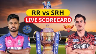 Live IPL 2024 SRH vs RR Live Match Score Card Hyderabad vs Rajasthan Riyan Parag  Sanju Cummins [upl. by Siesser]